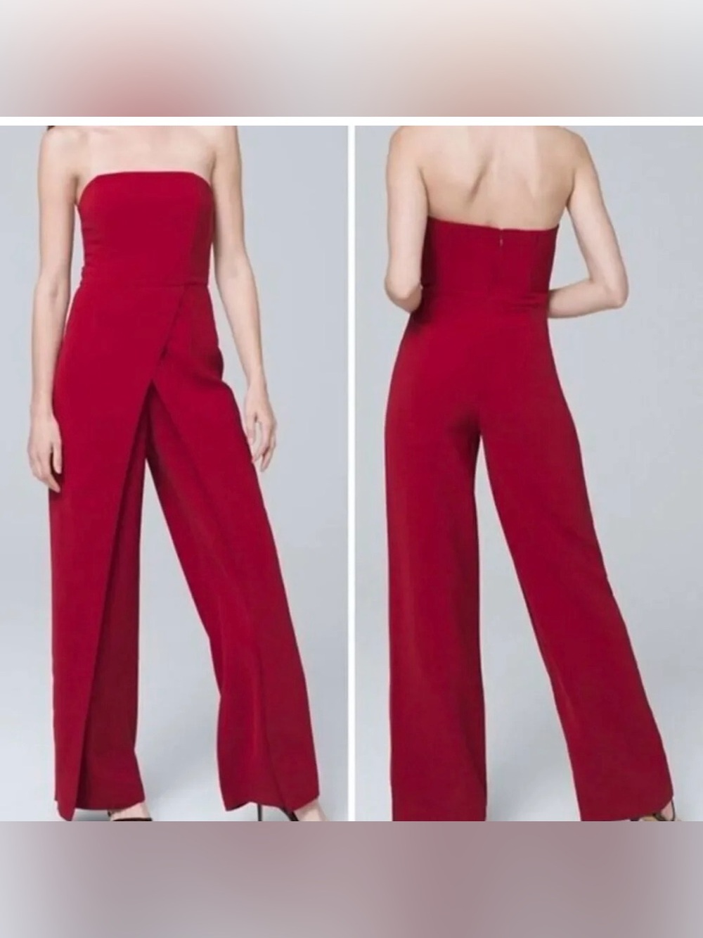 White House Black Market STRAPLESS JUMPSUIT new